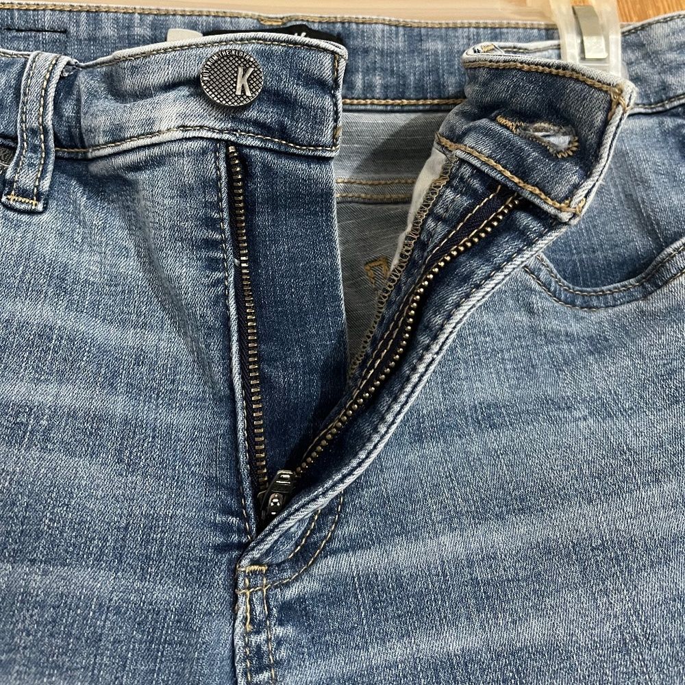 Kut from the KLOTH High Rise Connie Fab Ab Ankle Skinny Raw Hem Blue Jeans Sz-4 - Picture 4 of 9